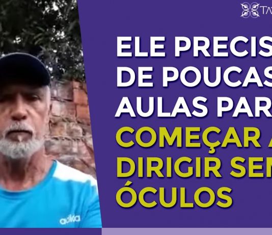 ELE PRECISOU DE POUCAS AULAS PARA COMEÇAR A DIRIGIR SEM ÓCULOS