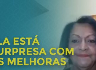 ELA ESTÁ SUPERANDO A CATARATA E TRANSBORDANDO DE FELICIDADE